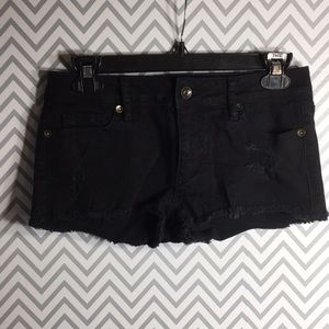 Bullhead Black Distressed Shorts 3
